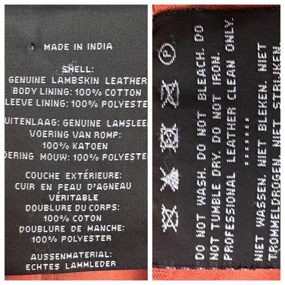 Harley Davidson Black Label Washed Lambskin Leather Moto Jacket Men's M - Picture 15 of 15